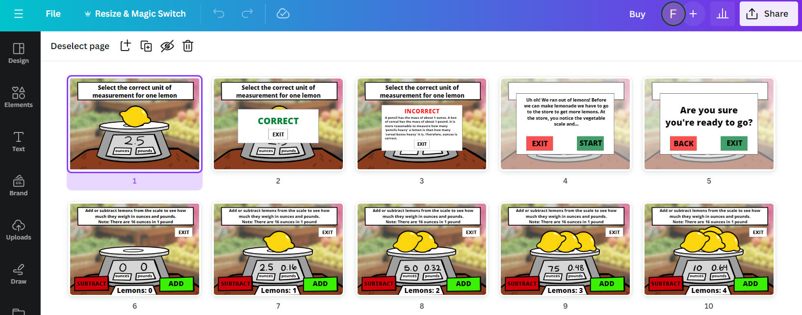 I added the UI Elements with Canva